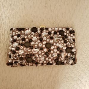J. Crew bejeweled silk clutch